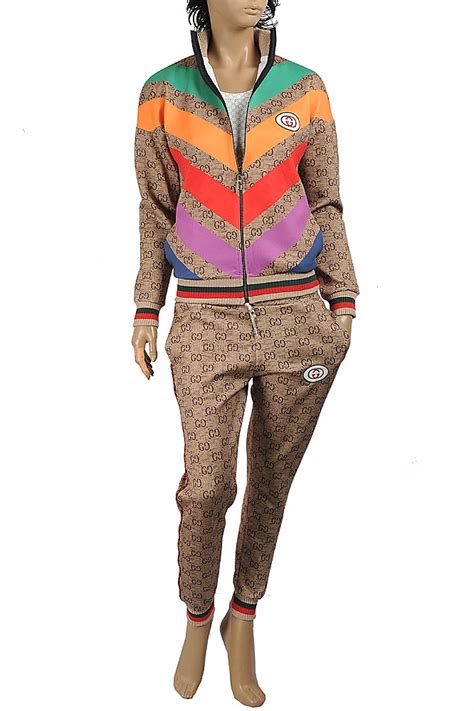 gucci brown tracksuit|gucci women tracksuit.